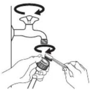 IKEA TVÄTTAD 404.889.80 - Cleaning the inlet filter and the filter valve - 1