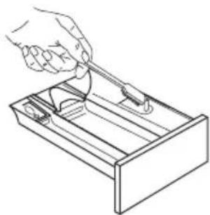 IKEA TVÄTTAD 404.889.80 - Limpar a gaveta do distribuidor de detergente e a cavidade da gaveta - 3