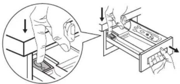 IKEA TVÄTTAD 404.889.80 - Limpieza del depósito del dosificador y el hueco del compartimento - 1