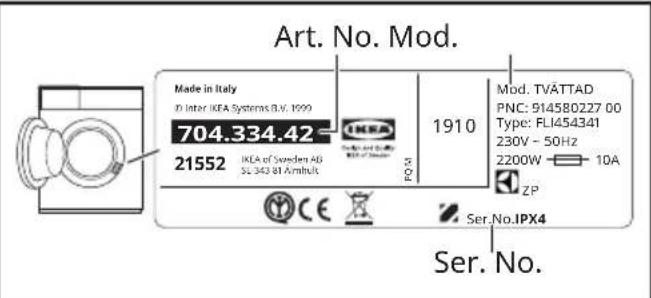 IKEA TVÄTTAD 404.889.80 - Liste de vérification - 3