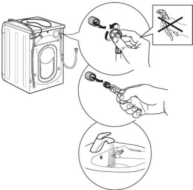 IKEA UDDARP 705.254.67 - CLEANING THE MESH FILTERS IN THE WATER SUPPLY HOSE - 3