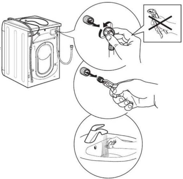 IKEA UDDARP 305.254.69 - NETTOYAGE DES FILTRES À TAMIS DU TUYAU D'ALIMENTATION D'EAU - 3