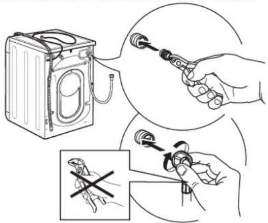 IKEA UDDARP - REINIGUNG DER FILTERSIEBE IM WASSERZULAUFSCHLAUCH - 4