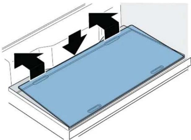 BOSCH B36CL81ENW - Remove the glass plate: - 1