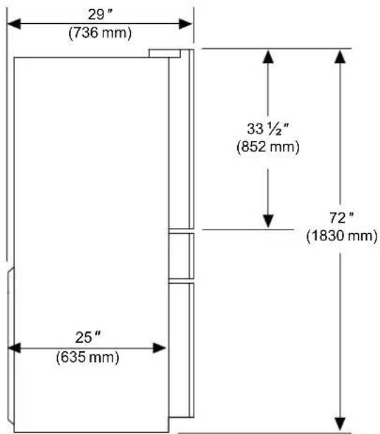 BOSCH B36CL81ENW - Cotes d'installation - 2