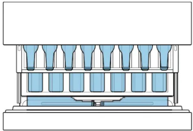 BOSCH B36CL81ENW - Exemple de rangement avec des bouteilles normales - 1