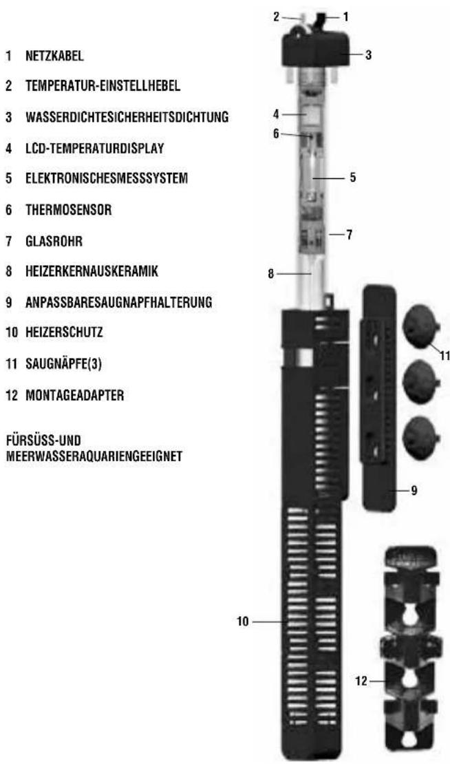 Fluval E50 - ENTFERNUNGDESHEIZERSCHUTZESVONDEREINHIT - 3