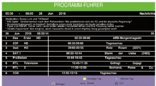 Caratec Vision CAV190B - Programmführer (EPG) - 1