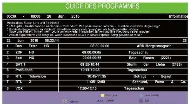 Caratec Vision CAV190B - Guide des programmes (EPG) - 1