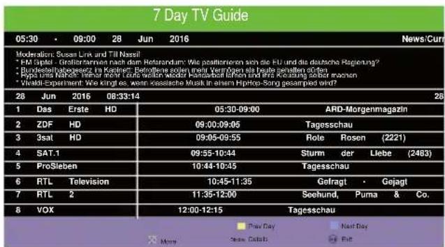 Caratec Vision CAV220X-DB - Programme Guide (EPG) - 1