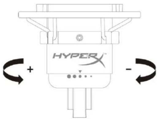 HP HyperX QuadCast - Réglage du contrôle de gain - 1