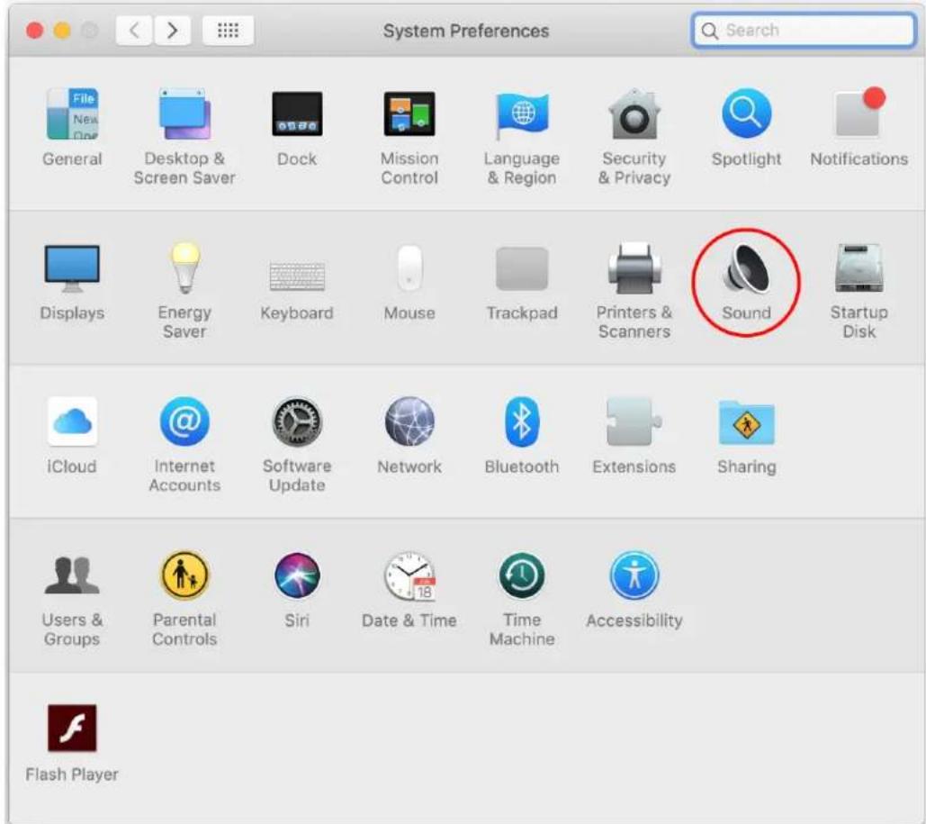 System Preferences Search General Desktop & Screen Saver Dock Mission Control Language & Region Security & Privacy Spotlight Notifications Displays Energy Saver Keyboard Mouse Trackpad Printers & Scanners Sound Startup Disk iCloud Internet Accounts Software Update Network Bluetooth Extensions Sharing Users & Groups Parental Controls Siri Date & Time Time Machine Accessibility Flash Player