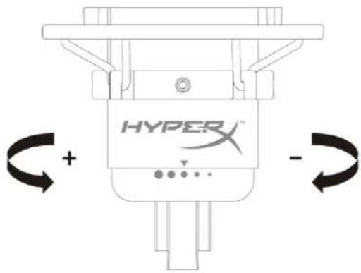 HP HyperX QuadCast - Controlli di regolazione guadagno - 1