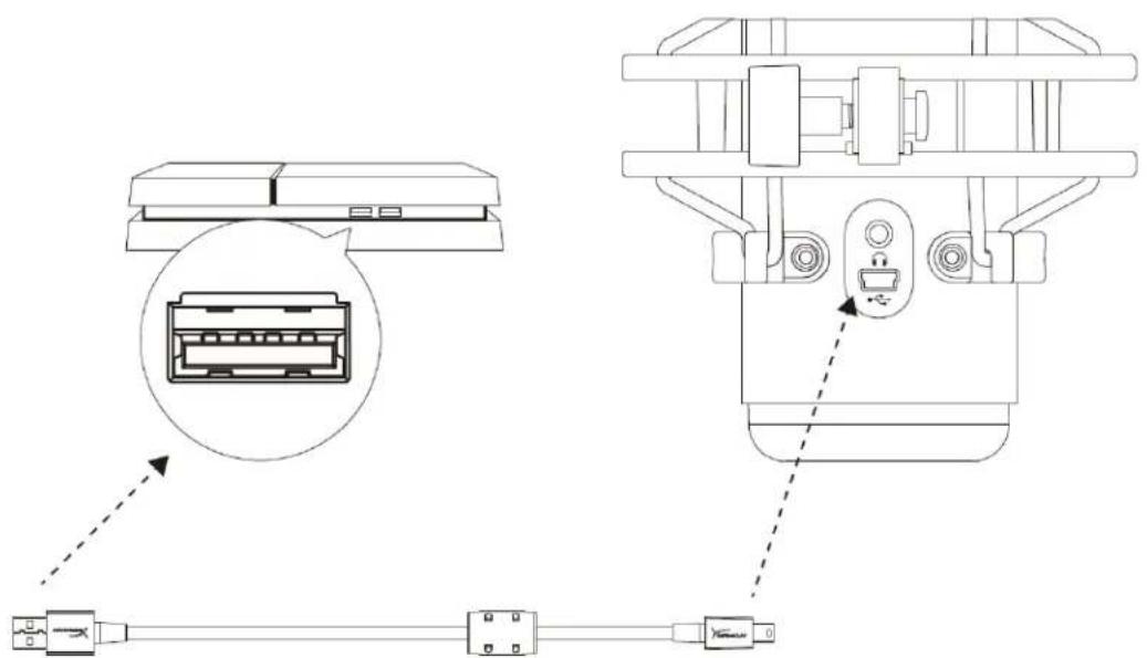 Technical diagram showing connector pin layout and cable connection, with labeled ports and a magnified inset of the internal connector.