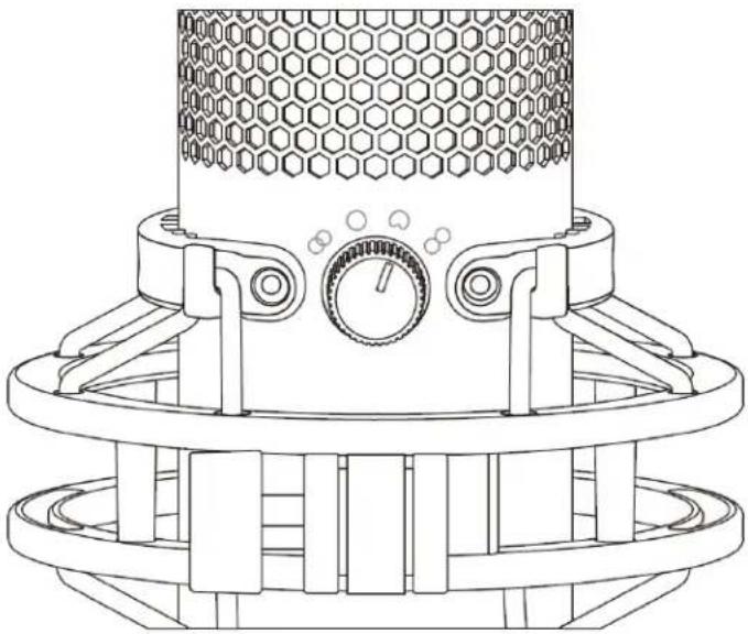 HP HyperX QuadCast - Commandes du microphone - 1