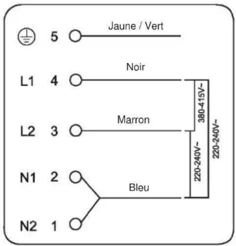 HAIER HAMTSJ66TFTCF - Branchement de la plaque sur le secteur - 3