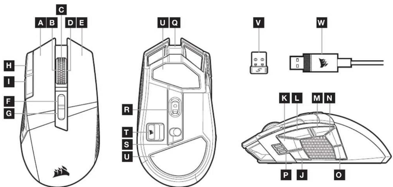 CORSAIR Darkstar Wireless - PRÉSENTATION DE LA SOURIS - 1
