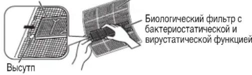 DAIKIN RXC60AV1B - Очистите или замените каждый из фильтров. См. рисунок. - 1