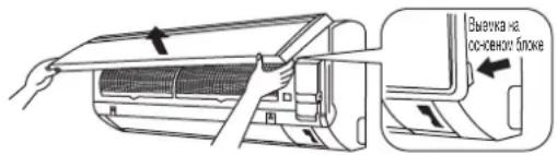 DAIKIN RXC60AV1B - Откройте лицевую панель. - 1