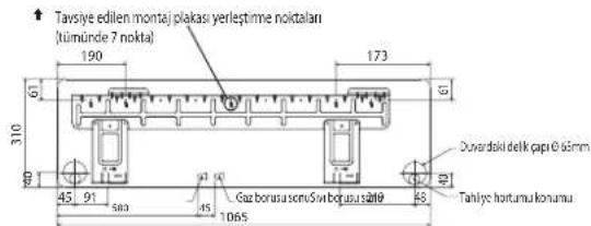 DAIKIN RXC60AV1B - Montaj Levhasının Monte Edilmesi - 4