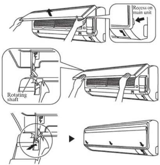 DAIKIN RXC25AV1B - Attach the front panel. - 1