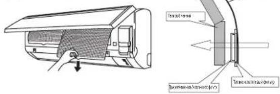 DAIKIN RXC25AV1B - Снимите Биологический фильтр с бактериостатической и вирустатической функциями. - 1