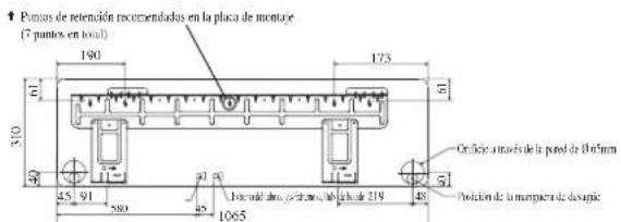 DAIKIN RXC25AV1B - Medidas Y Espacios De Retención De Placa De Montaje Recomendados - 2