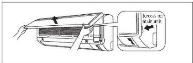 DAIKIN RXC35AV1B - Open the front panel. - 1