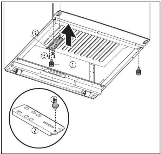 DOMETIC DMC4081 - Réinstallation de l'axe de la charnière du bas - 1