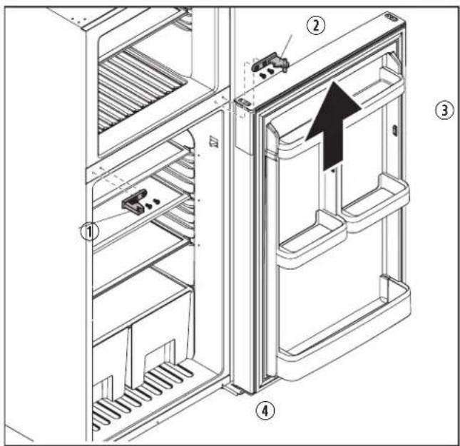 DOMETIC DMC4081 - Removing the Middle Hinge - 1