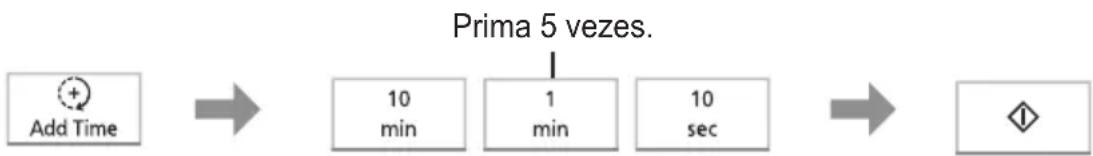 PANASONIC NN-K36NBM - Função add time (adicionar tempo) - 1