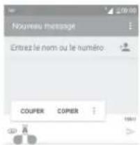 Nouveau message Entrez le nom ou le numéro: COUPER COPIER
