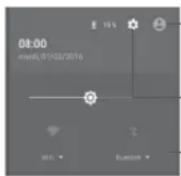 ALCATEL OneTouch Pixi 4 - Volet des paramètres rapides - 1