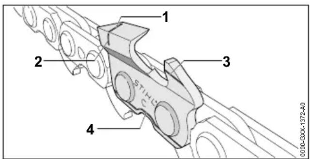 STIHL MSE 141 C - Controllo della catena della sega - 2