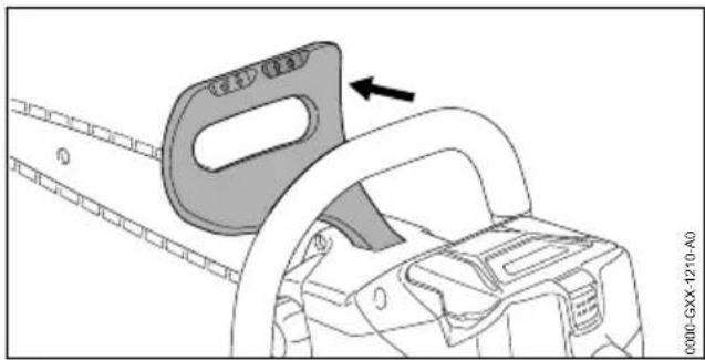 STIHL MSA 70 C - Engaging the Chain Brake - 1