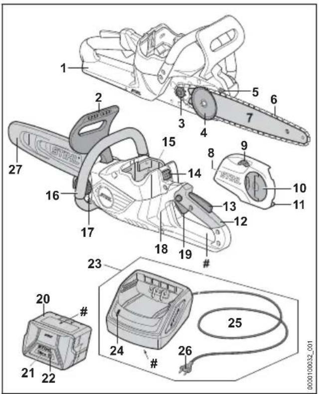 STIHL MSA 70 C - Kettingzaag, accu en acculader - 1