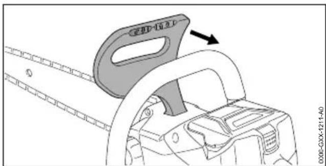 STIHL MSA 60 C - Sbloccare il freno catena - 1