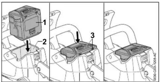 STIHL MSA 60 C - Fitting the Battery - 1