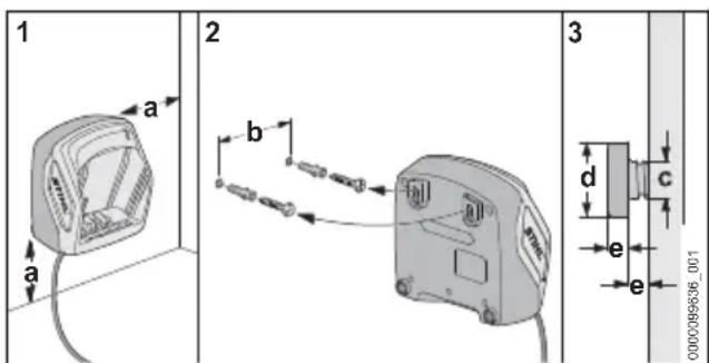 STIHL MSA 60 C - Mounting the Charger on a Wall - 1