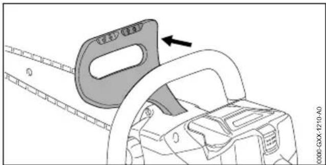 STIHL MSA 60 C - Engaging the Chain Brake - 1