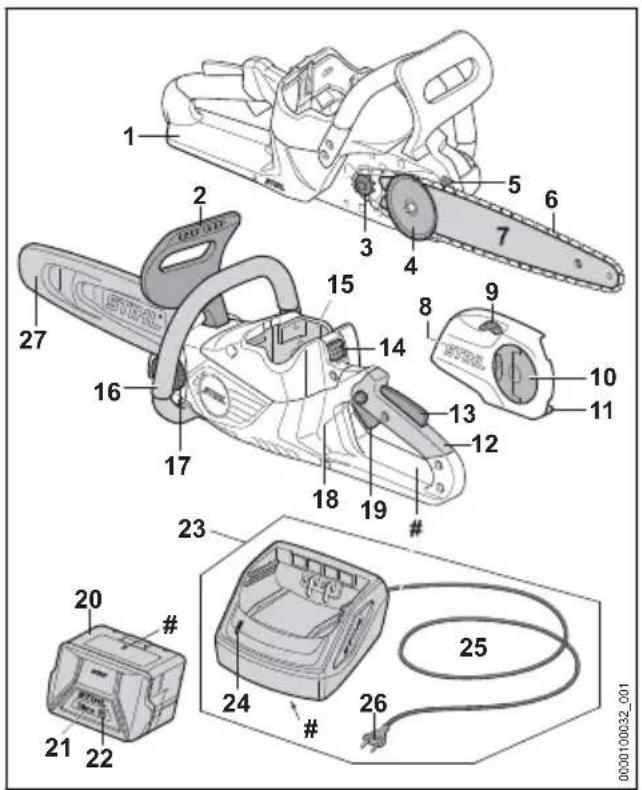 STIHL MSA 60 C - Kettingzaag, accu en acculader - 1