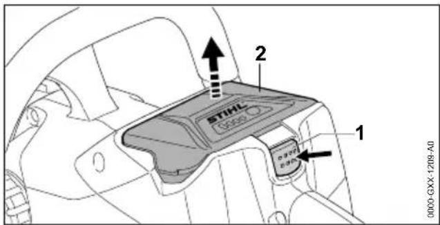 STIHL MSA 60 C - Removing the battery - 1