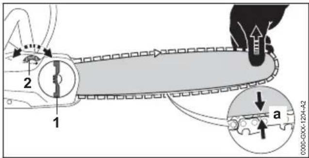 STIHL MSA 60 C - Tensioning the Saw Chain - 1