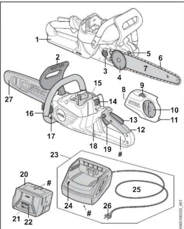 STIHL MSA 60 C - Chainsaw, Battery and Charger - 1