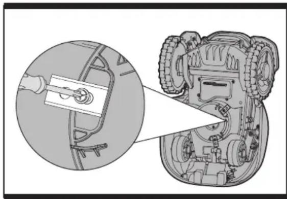 WORX Landroid WG799E - Changement des lames (voir Fig. K) - 1