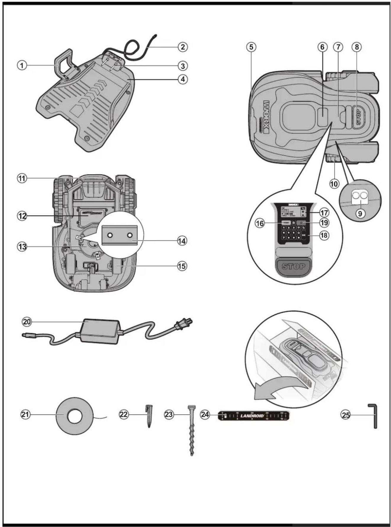 WORX Landroid WG799E - List De Componentes - 1