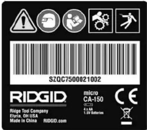 RIDGID micro CA-150 - Kontrola před zahájením práce - 2