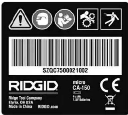 RIDGID micro CA-150 - Provera pre upotrebe - 2