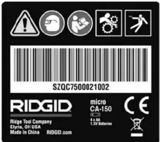 RIDGID micro CA-150 - Kontrolle vor dem Betrieb - 2