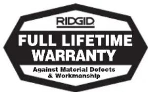 RIDGID 600-I - Il n'existe aucune autre garantie expresses - 1